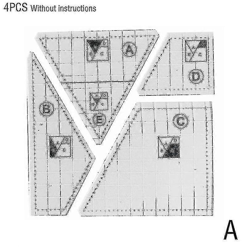 Acrylic Patchwork Ruler Sewing Ruler Patchwork Sewing Kit Square Sewing Template Fabric Cutting Rulers Diy Patchwork Tool