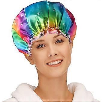 Satin Bonnet Shower Cap For Women Long Hair,large Shower Cap For Kids Sleep Cap