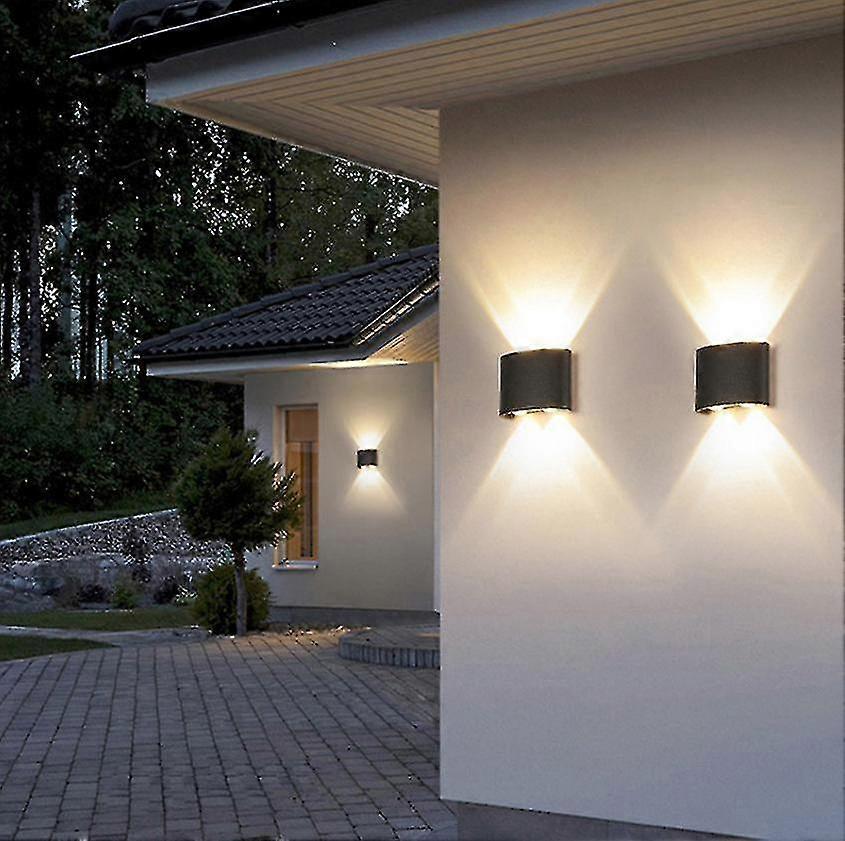 6w Led Wall Light Aluminum Black Shell Warm Light Downlight Decorative