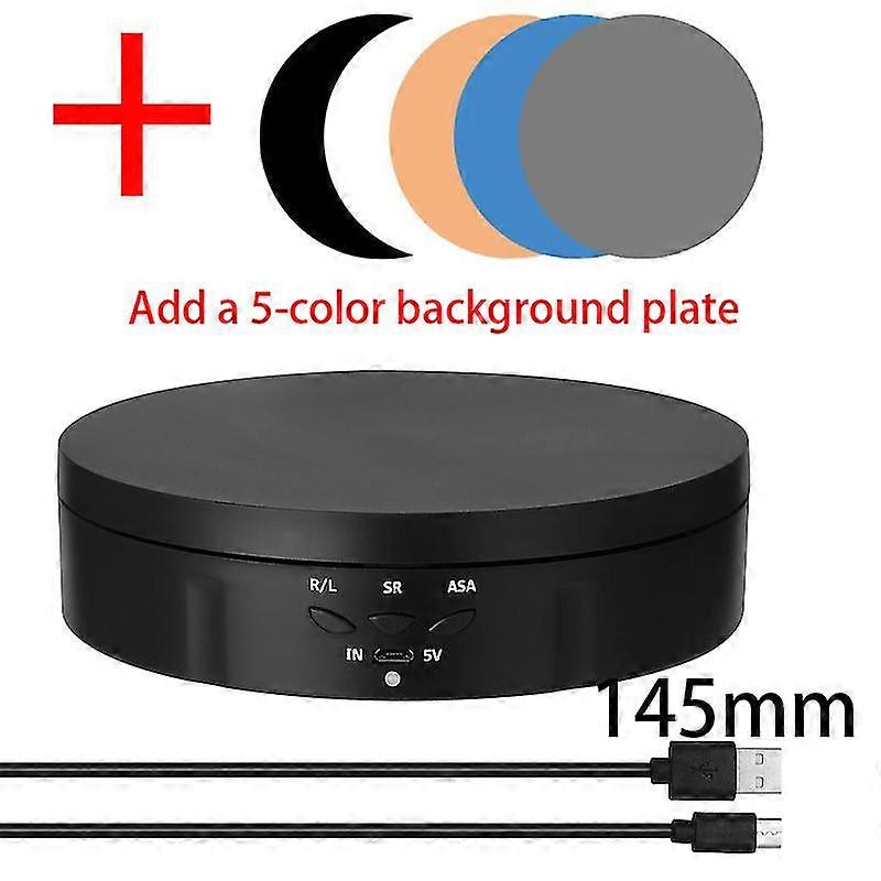 3 Speeds Electric Rotating Display Stand Mirror 360 Degree Turntable Jewelry Holder Battery/usb Power For Photography Shooting