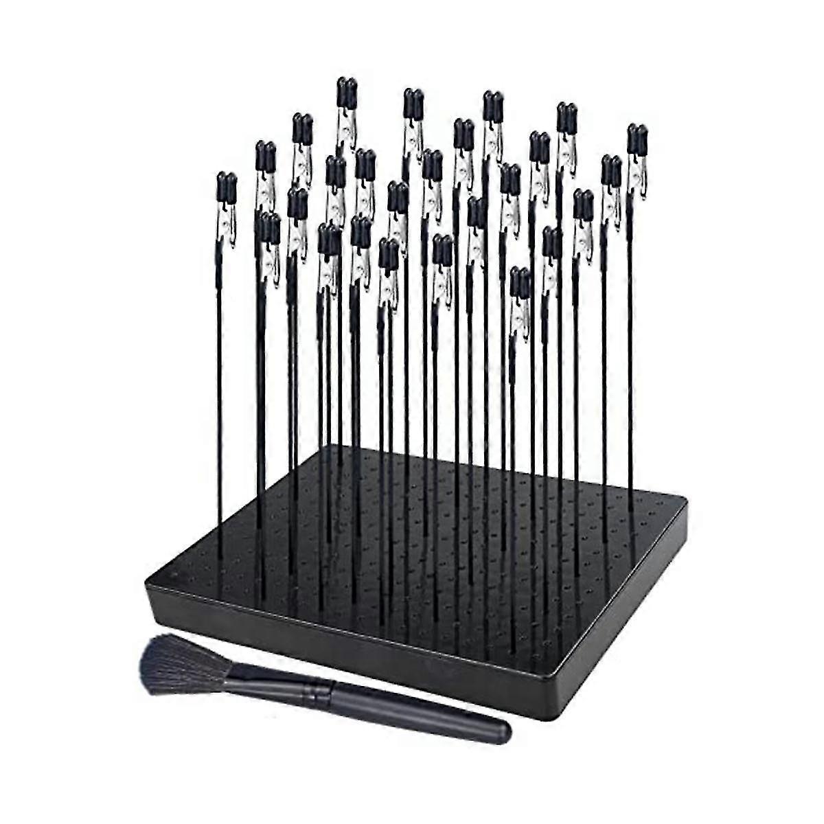 Model Painting Stand Base (19 X 14 Holes) And 26pcs Alligator Clip Sticks Set Modeling Tools (7.87