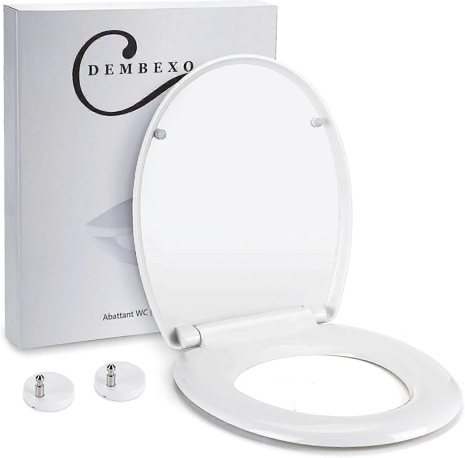 Toilet Seat With Drop Brake, Clip-on Toilet Seat, Soft Closing, Anti-slip System, One-click Disassembly, Easy Cleaning
