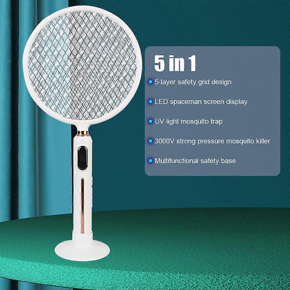 Moustique d’été Swatter Bug Zapper Smart Electric Mosquito Swatter 3000V USB Rechargeable Insect Killer LED Display