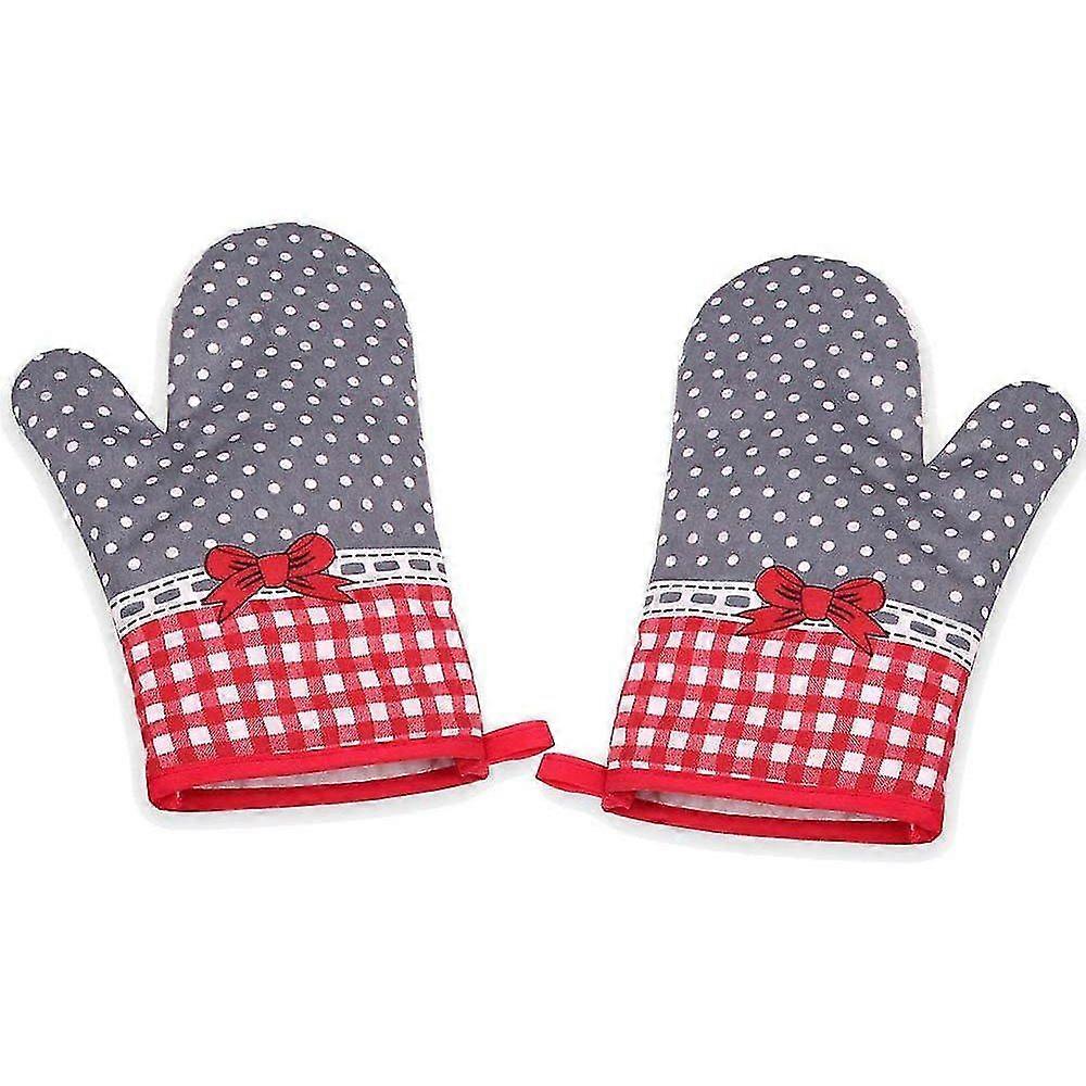 Pair Of Oven Gloves Thickened Kitchen Microwave Baking Gloves