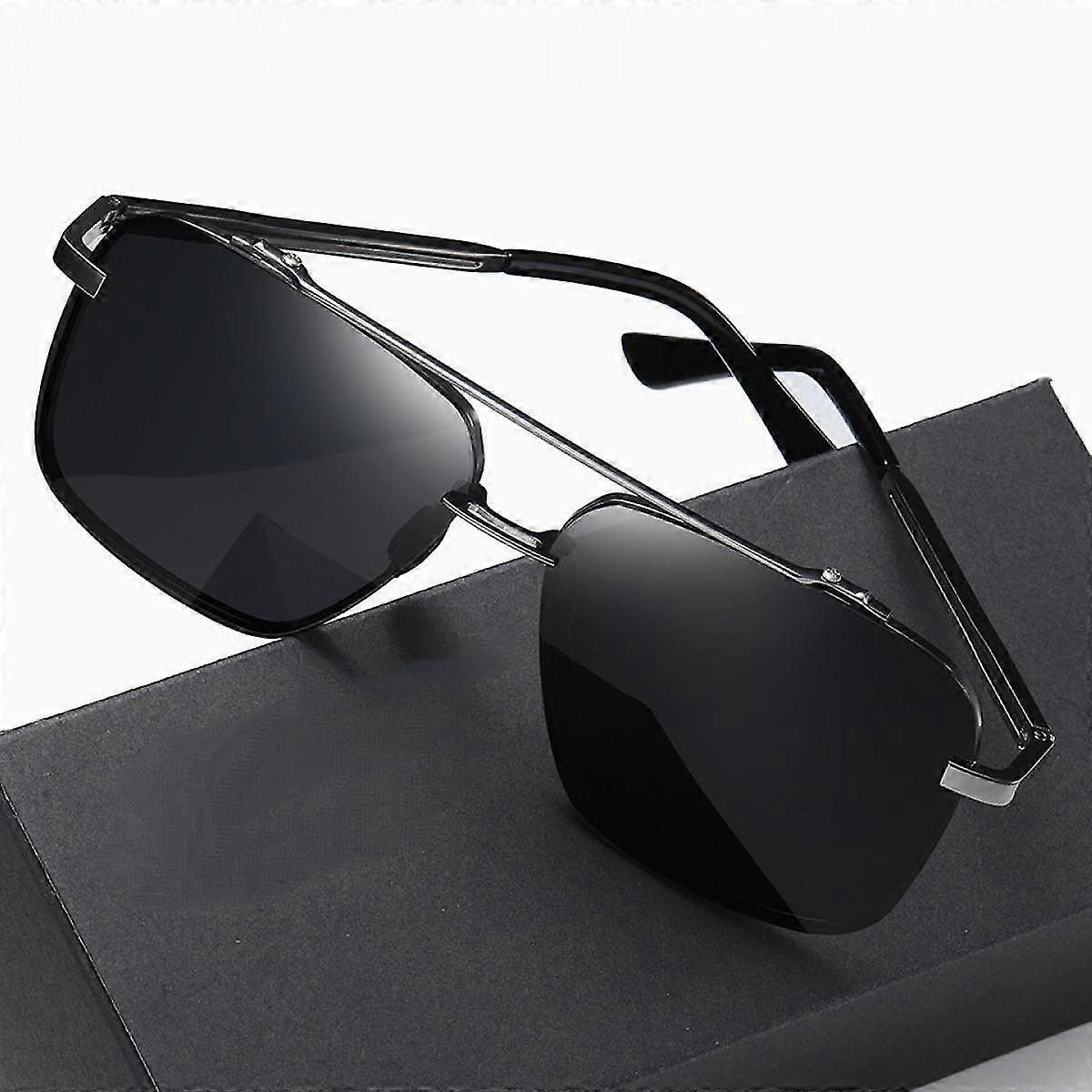 Trendy Oversized Square Metal Frame Óculos de sol para mulheres homens Flat Mirrored Lens Uv Protection Sunglassesxq-sg712