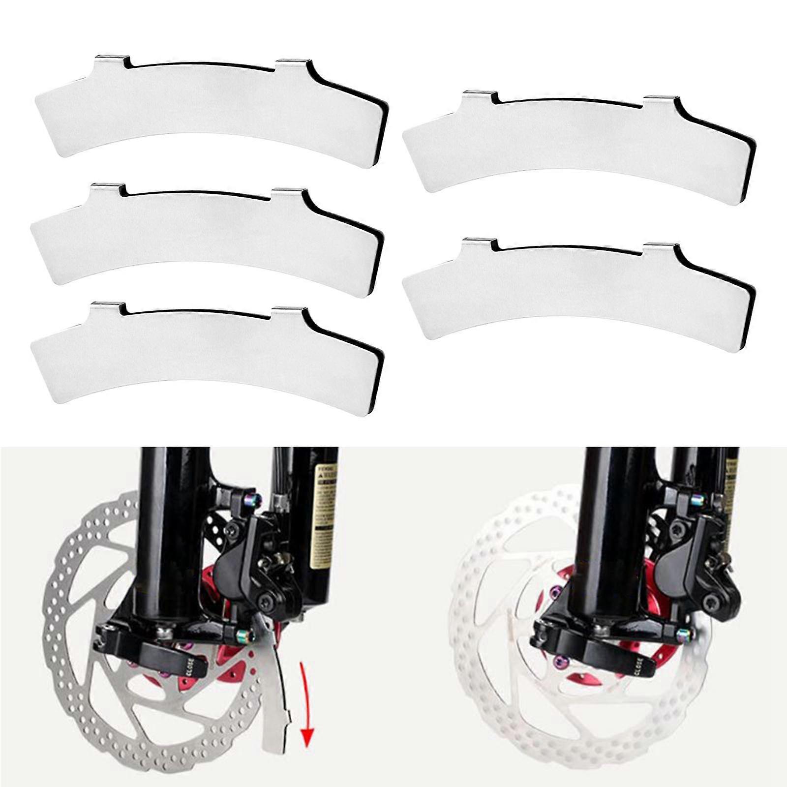 5Pcs/Set Adjusting Bicycle Disc Brake Pads Rotor Alignment Tool Spacer Mounting Assistant, Stainless Steel , Oval, As Described