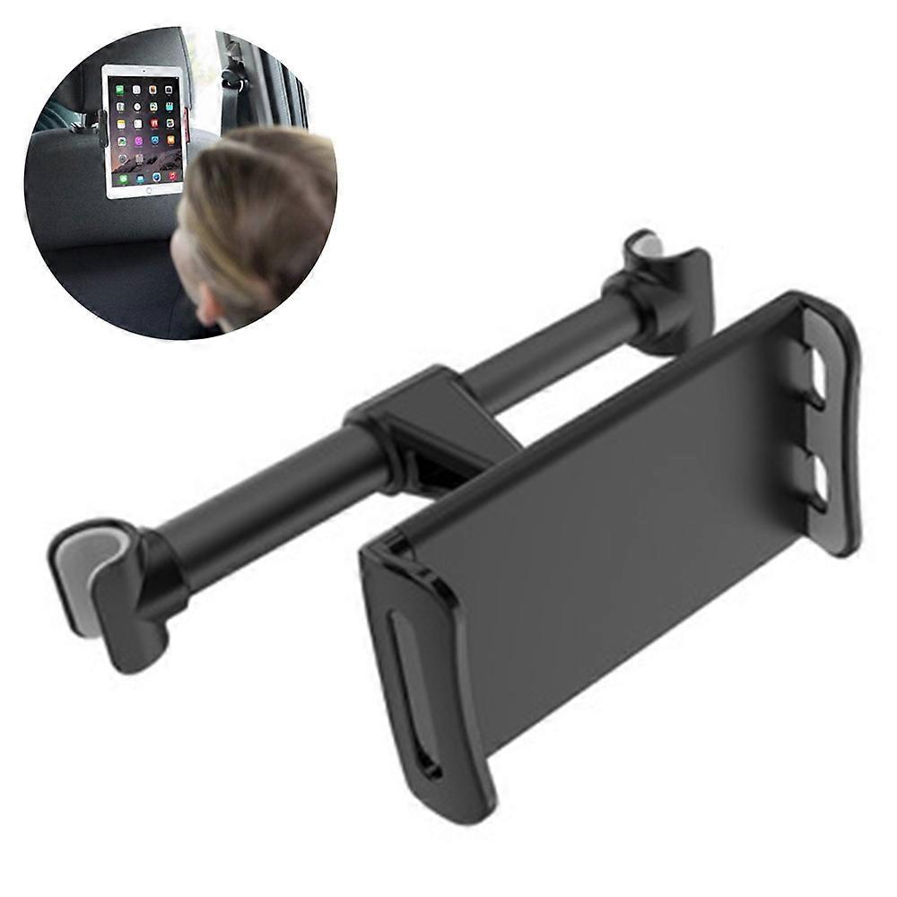 Universal Car Backrest Bracket - Piano Black (Round Rod)