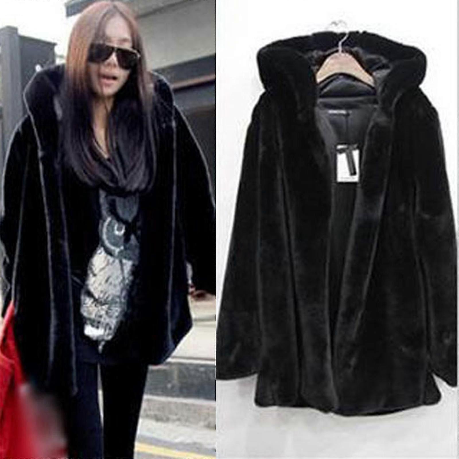Womens Long Faux Fur Jacket