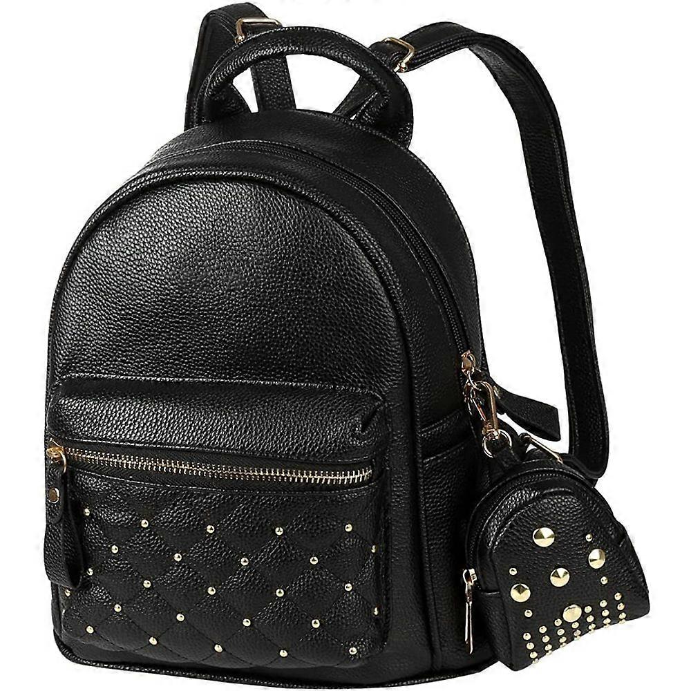 Rucksack Damen Elegant Klein Lederrucksack Nieten Casual Daypack