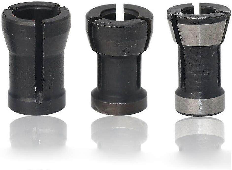 3pcs HSS Milling Adapter for Split Ring Milling Machine Carpentry (8mm+6.35mm+6mm)