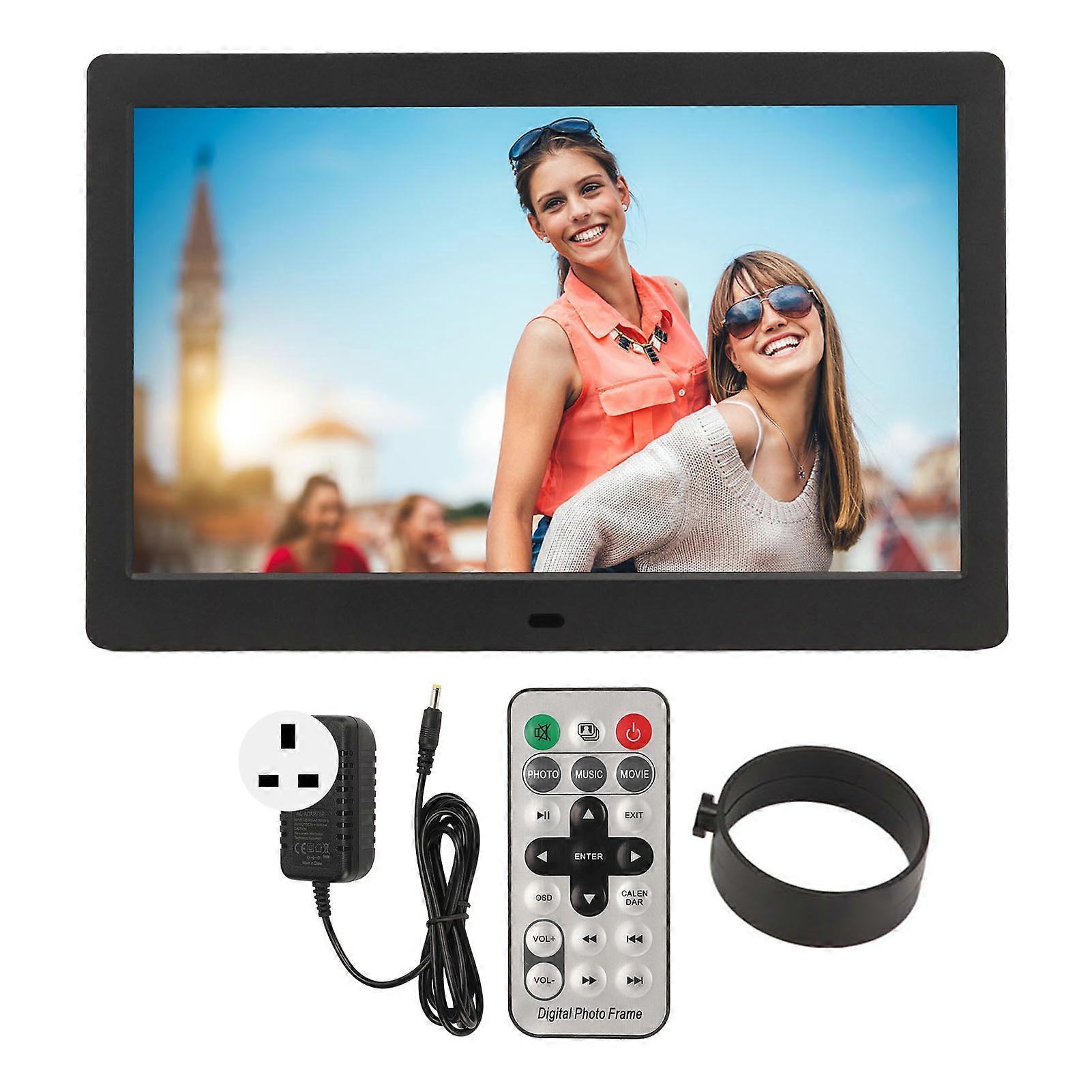 Digital Photo Frame 10In Lcd Screen Hd Support Video Clock Calendar With Remote Control