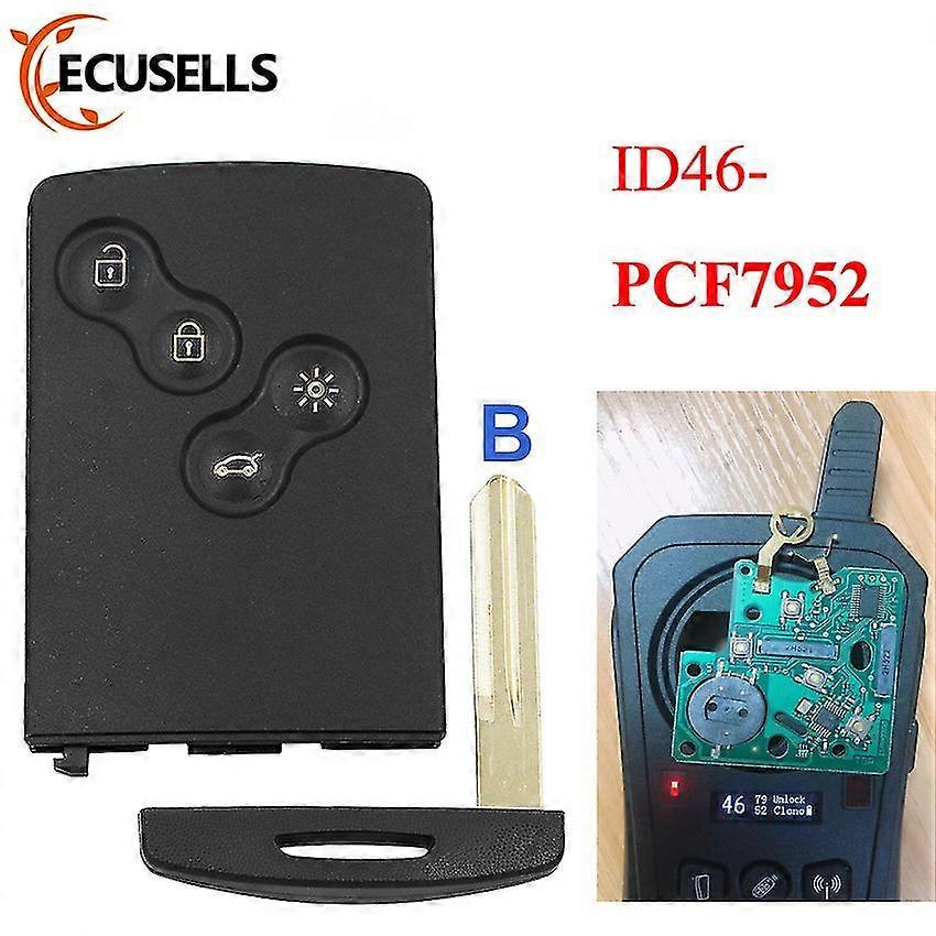 Keyless Go 4b Smart Remote Key 433mhz Pcf7952 Pcf7941 Chip For Renault Megane Iii Fluence Laguna Iii Scenic 2009-2015 Pcf7953