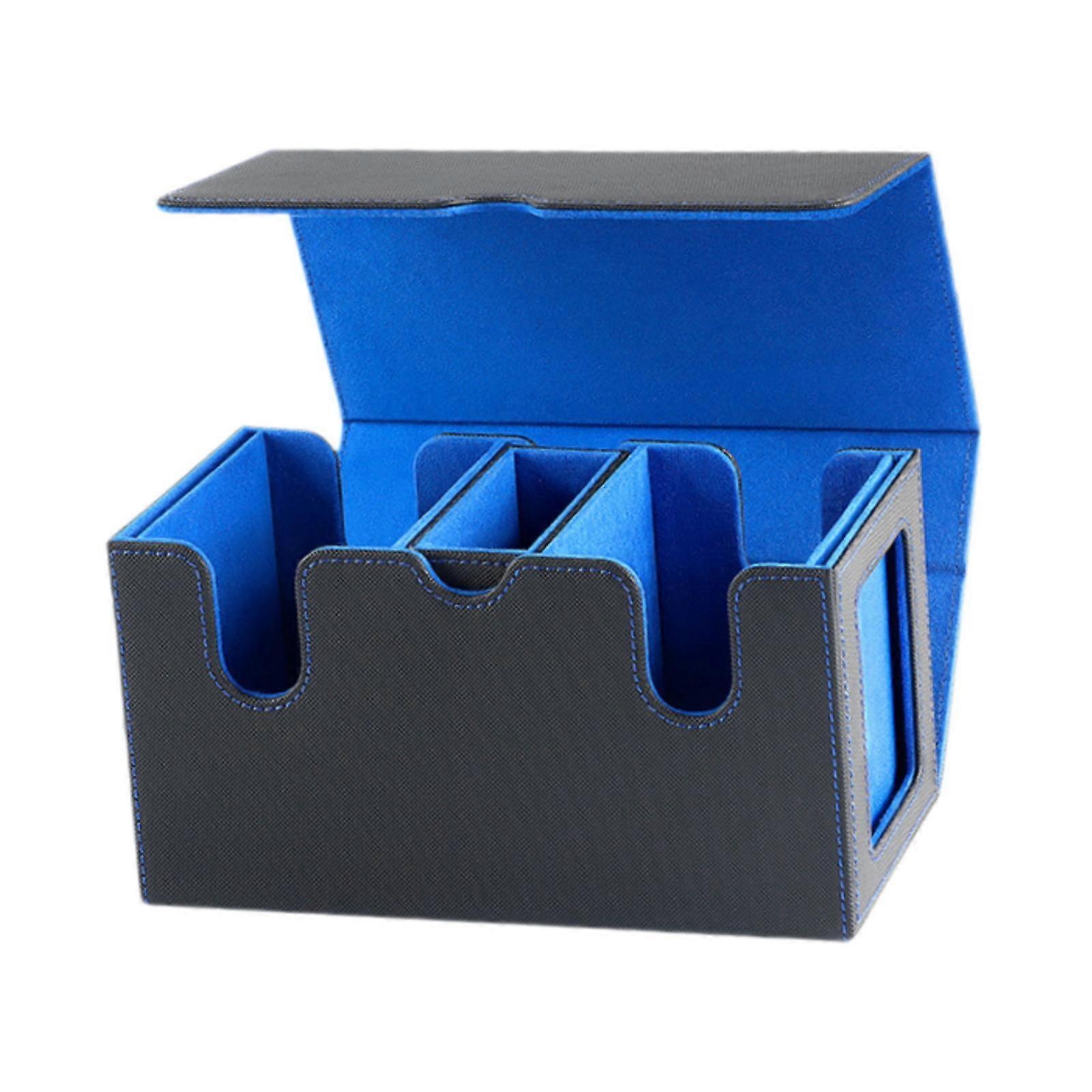 Card Deck Box Display Card Storage Case for 100+ Sleeved Cards Baseball Card Blue