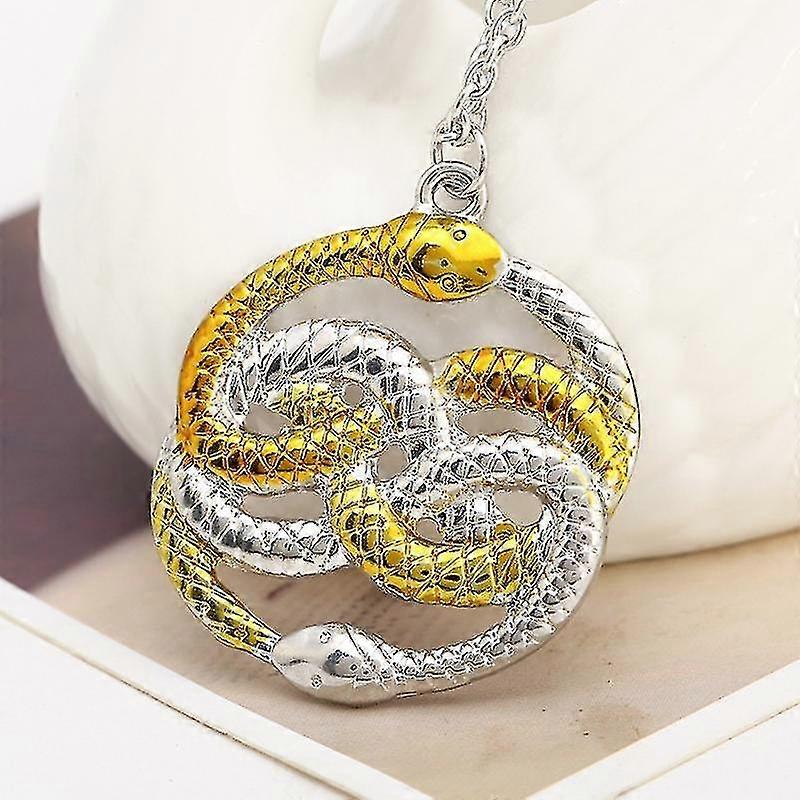 Women's Gold The Neverending Story Necklace Never Ending Auryn Ouroboros Snakes Infinity Knot Pendant Amulet Fashion Jewelry Wholesale