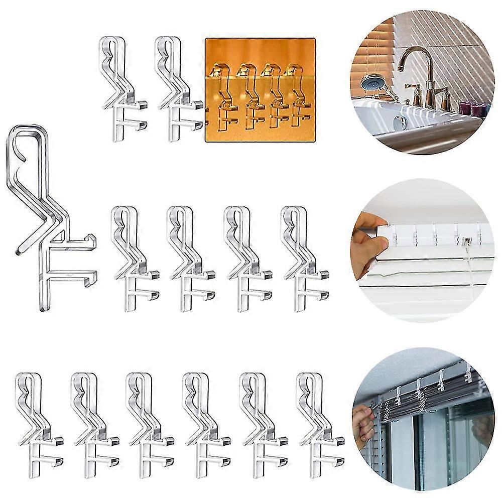 20 PCS Hidden Valance Clips Clear Plastic Valance Clips Window Blind Clips