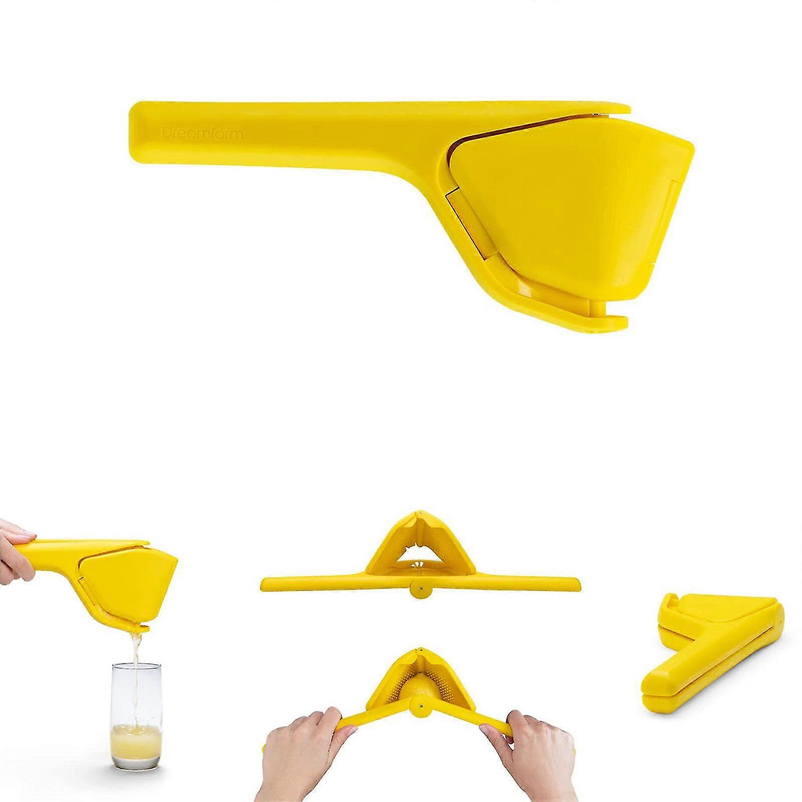 Lemon Fluicer | Easy Squeeze Manual Citrus Juicer Plastic Folds Flat For Slimline