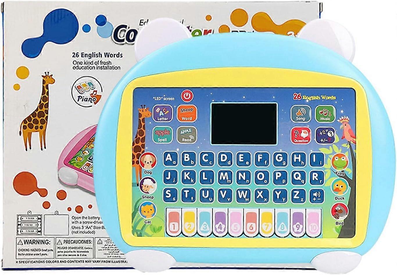 2 Pcs Toddler Learning Tablet Toys - Early Learning Machine with LED Display - Words Learning for Toddler Tablet for Kids - Gifts for Age 4 5 6 Years