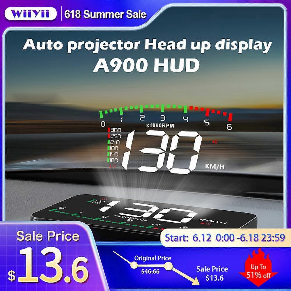 A900 OBD2 HUD Auto Accessories Head Up Display Speed RPM car electronic accessorie Gadgets Inteligentes Projector in car