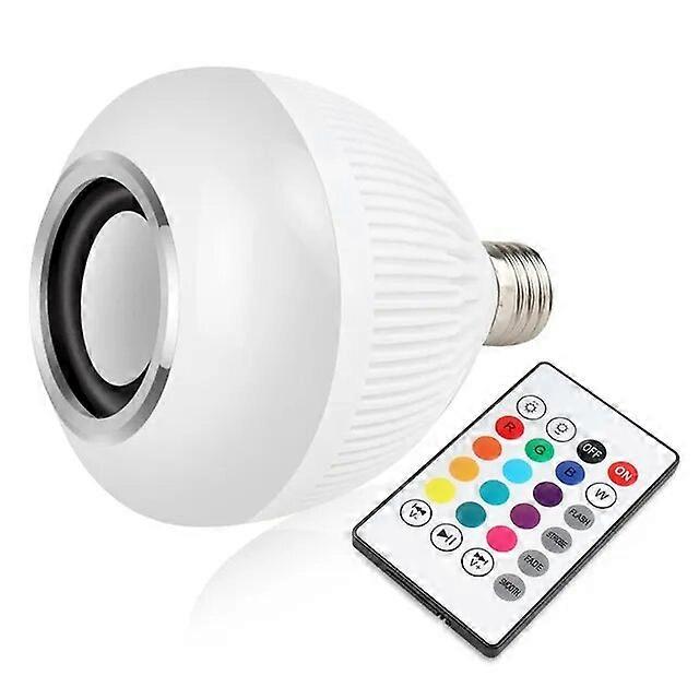 Bombilla LED inteligente E27 con Bluetooth, Bombilla de msica con altavoz, Control por aplicacin, regulable, RGB, decoracin, 12W