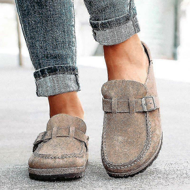 Women Casual Comfy Clogs Suede Slip On Sandals Summer Home