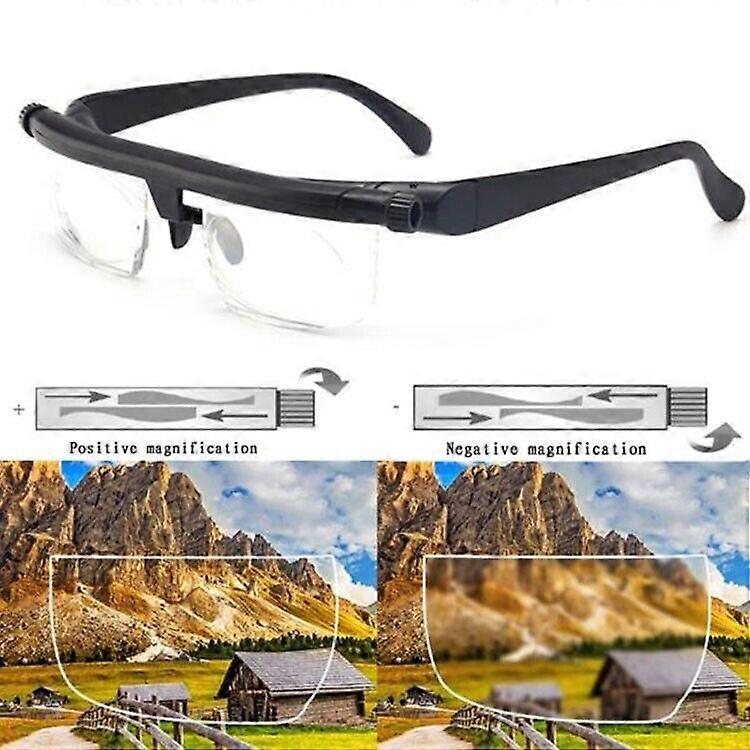 Dial Adjustable Glasses Variable Focus Distance Vision Eyeglasses For Reading,100% New