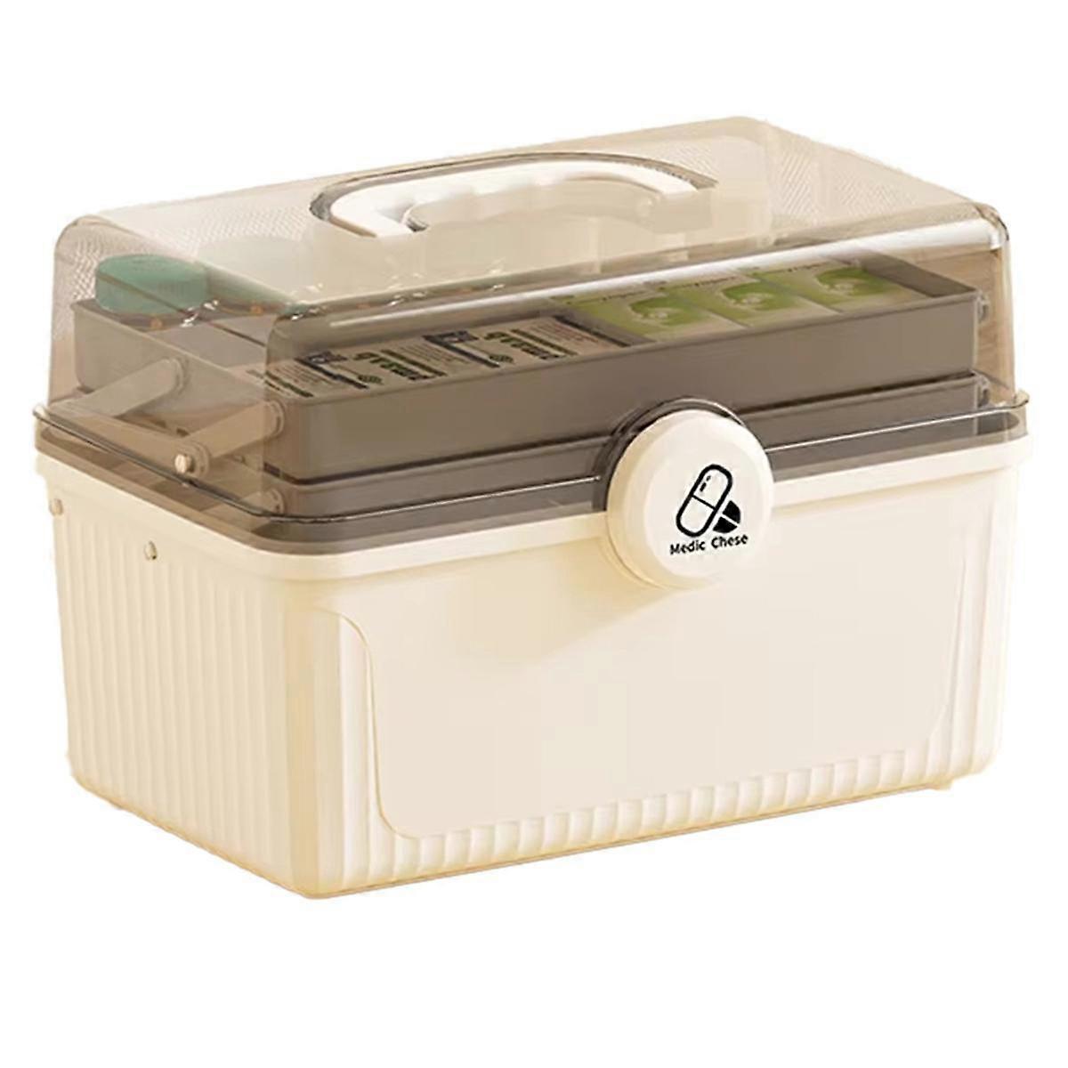 Portable Multi-Layer Medicine Organizer Box Large Capacity Kit Storage with Classification Compartm