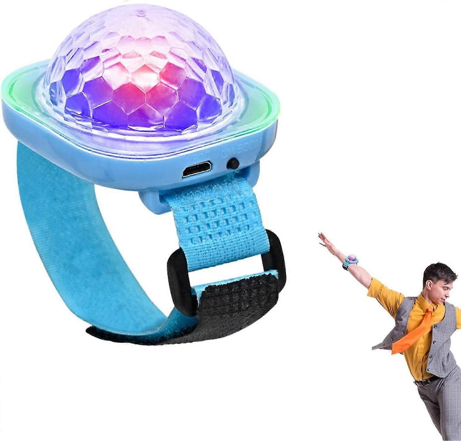 Mini Disco Ball Light Atmosphere Light Bracelet Sound Activated Led Stage Light Clock For Room Decor, Car, Birthday