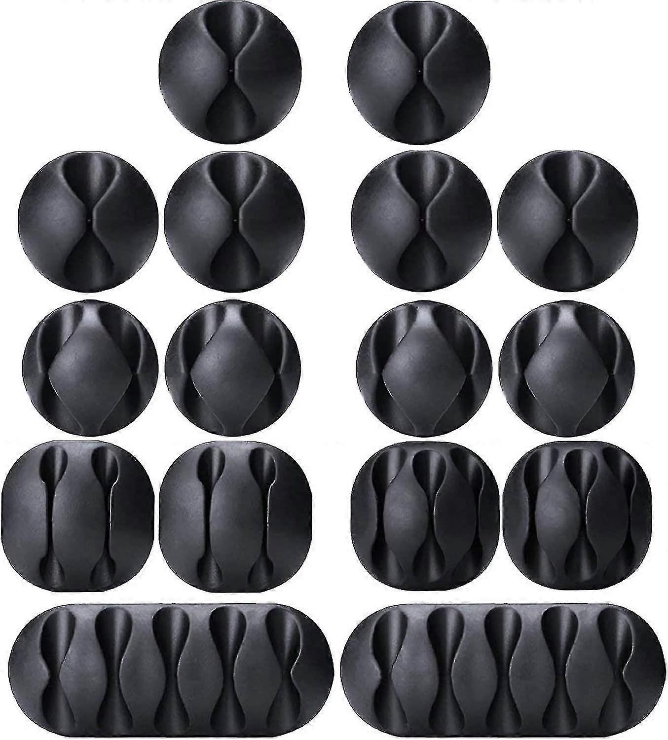Cable Clips,16 Pack Black Adhesive Cord Holders