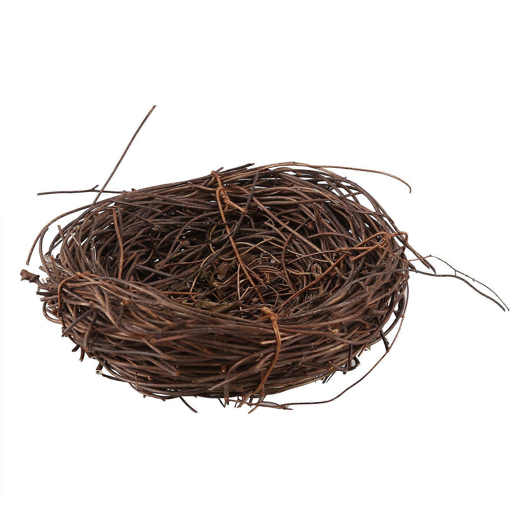 Handmade Vine Bird Nest Home Craft for Photo Garden Decor