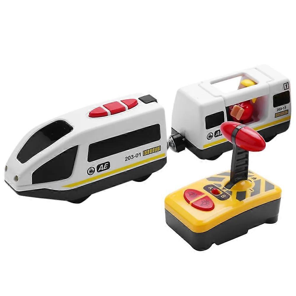 Remote control electric train compatible with wooden Thomas train track toys