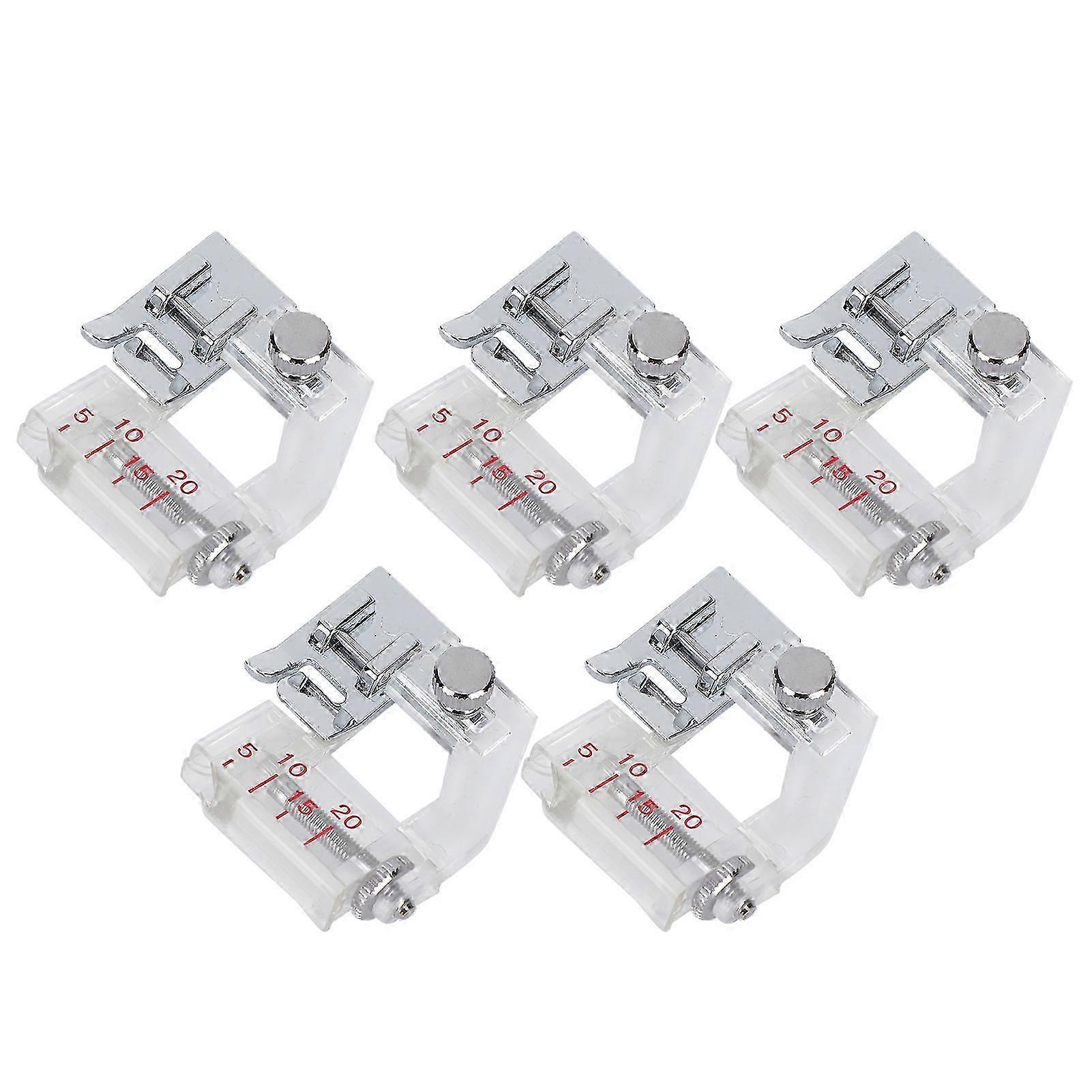 Adjustable Bias Tape Binder Foot Set for Sewing Machines - 5 Pieces Multi-Function Accessory