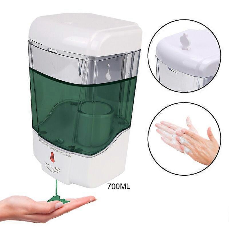 700ml for Kitchen Bathroom Touch-free Lotion Pump Touchless Liquid Wall-Mount Automatic IR Sensor Soap Dispenser