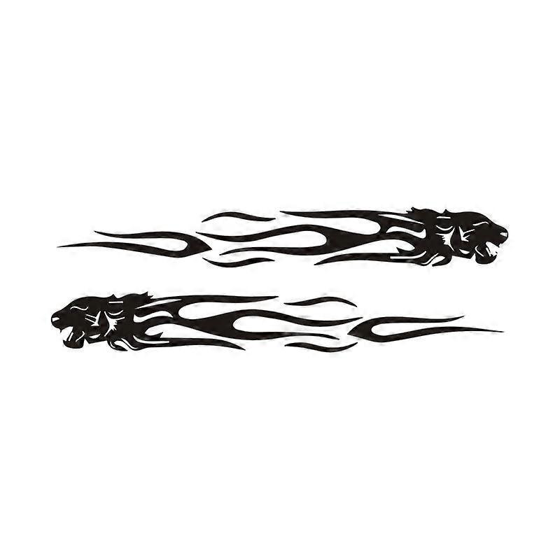 Aliauto Personality Car Stickers Tiger Flame Motorcycles 3D Reflective Sunscreen Anti-UV Reflective Decal Decoration,22cm*3cm