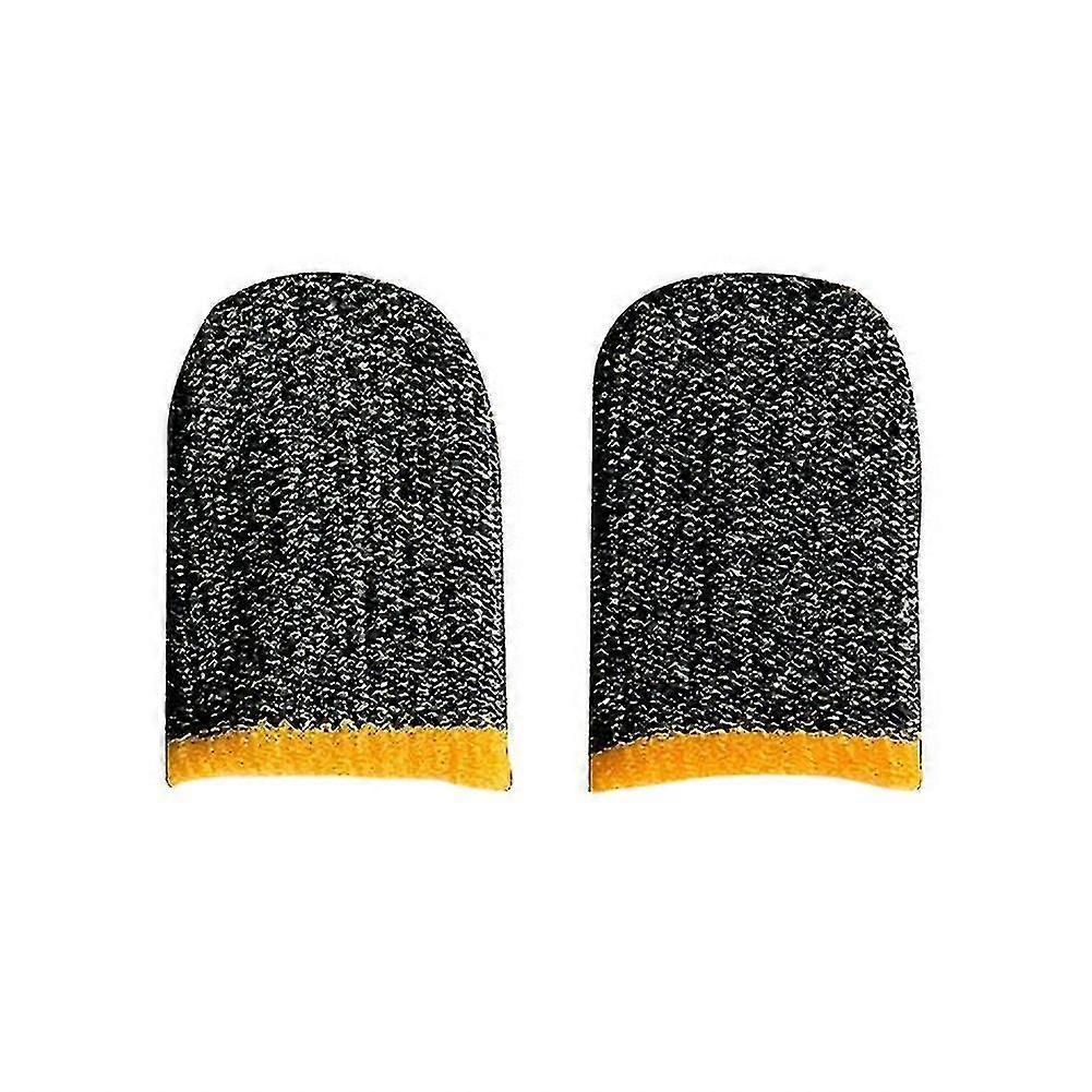 2pcs Sweat Proof Carbon Fiber Mobile Game Finger Sleeves Cots Thumb Protector-yky