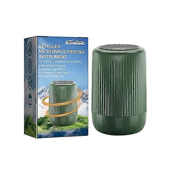 Microwave Molecular Deicer Instrument Portable Vehicle Mounted Microwave Powerful Deicer Solid Aromatherapy Deicer Cup Green