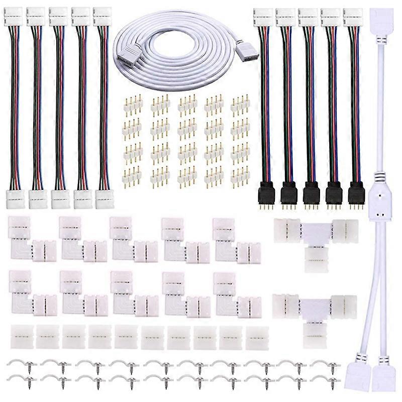 Connector Kit for 5050 10mm 4Pin RGB ,2 Way Splitter,DIY Accessories for RGB Connection