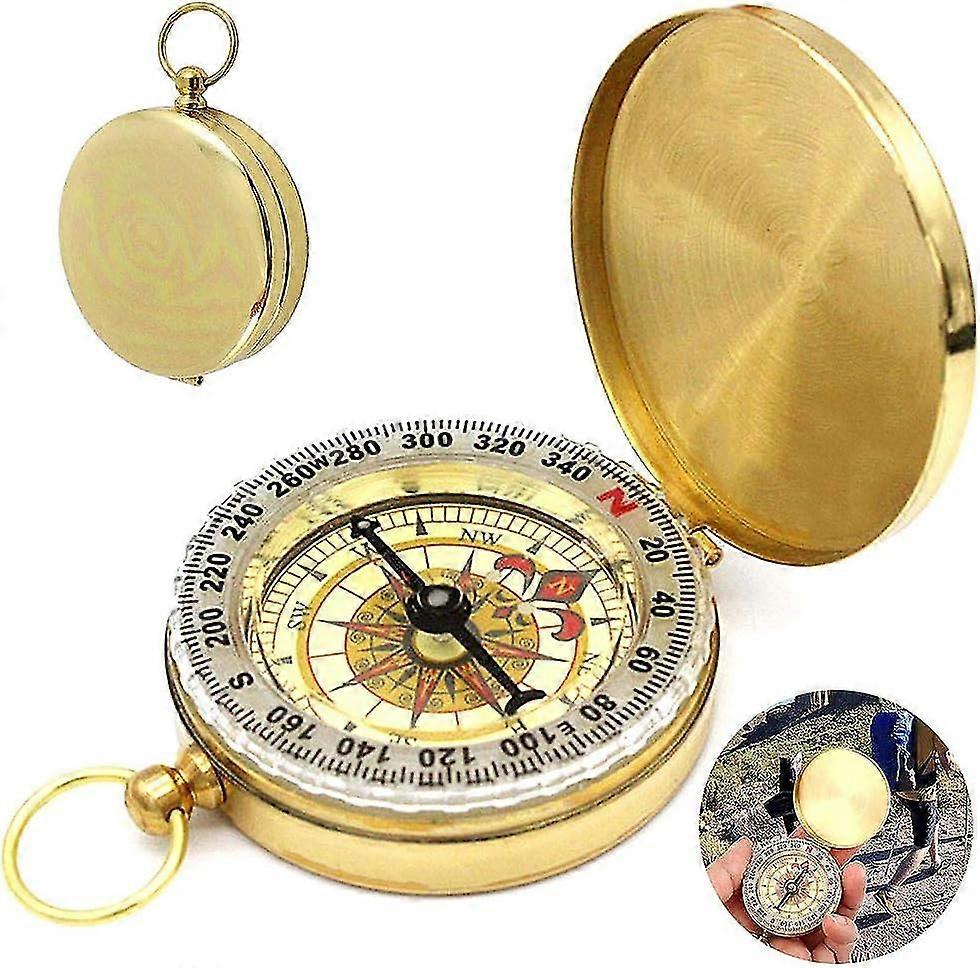 Compass,portable Compass,pocket Compass,with Luminous Numbers And Cover Outdoor Navigation Tool,for Travel, Hiking, Exploration