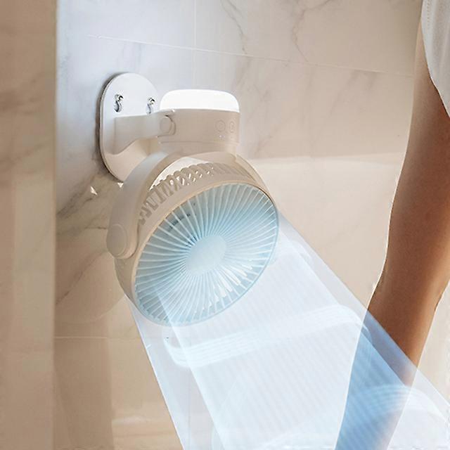 Wireless Wall Mounted Mini Electric Fan with Remote Control LED Light USB Rechargeable Camping Ceiling Fan for Home Outdoor