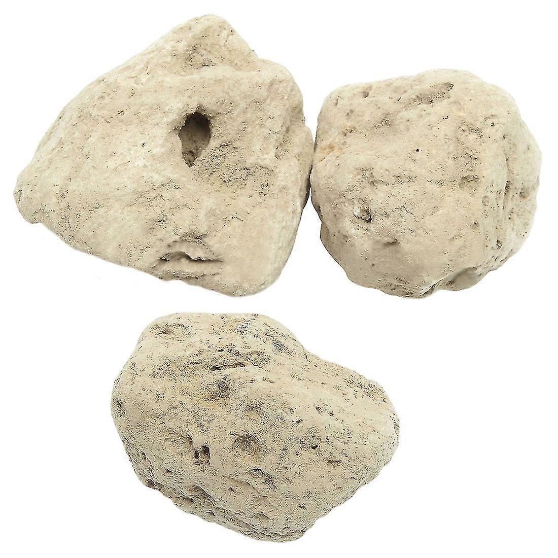 Floating Real Rocks Aquarium Landscape Models:S Diameter 4-5cm 3pcs
