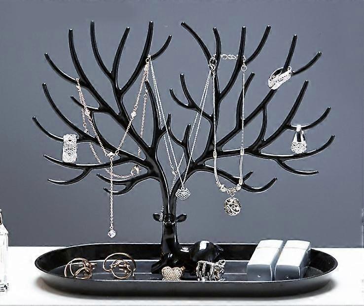 Antlers Desktop Storage Rack, Necklace / Ring / Key Storage Rack, Creative Decoration At The Porch Entrance (Pp Material + Black Upgrade Version)