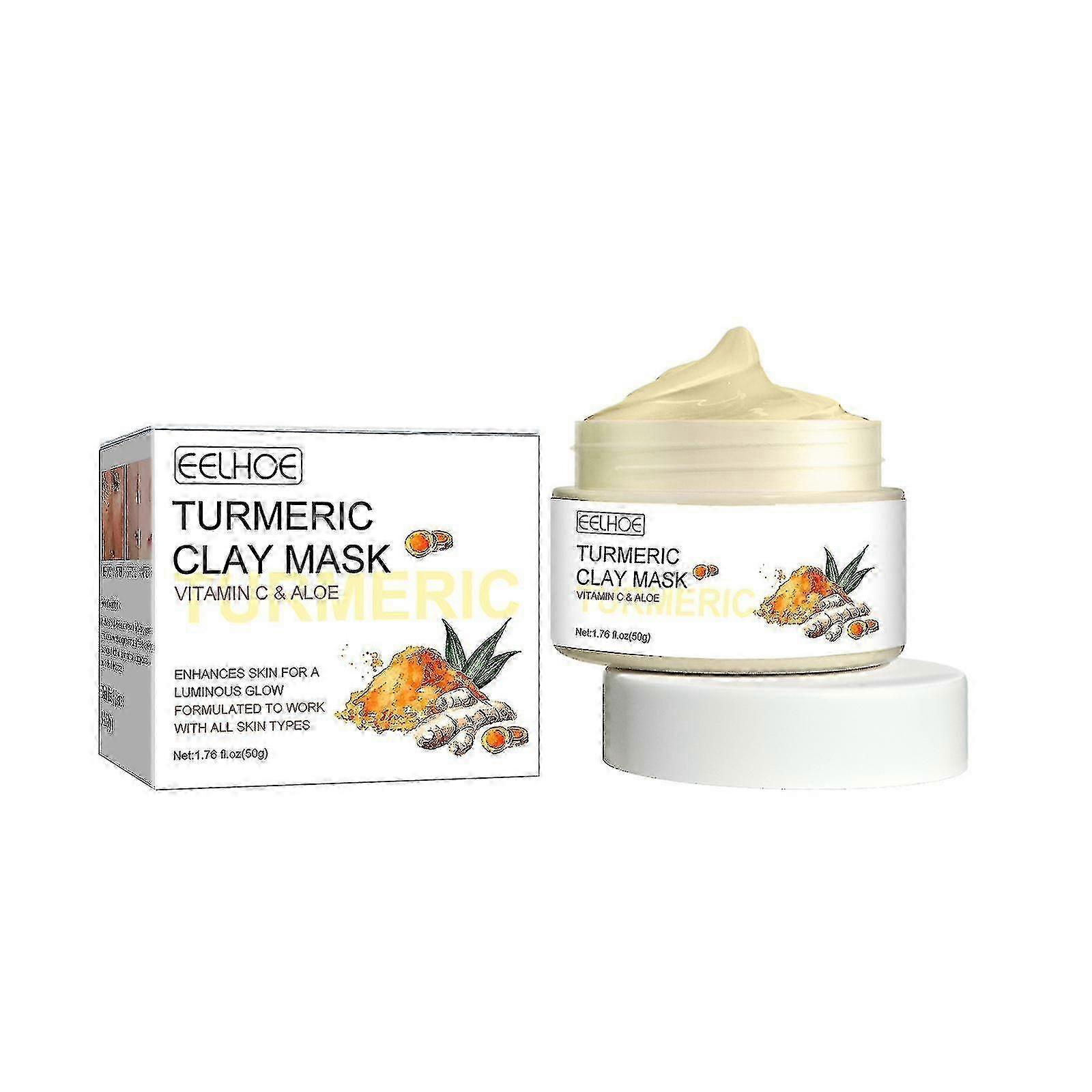 ターメリックマッドマスクフェイシャルスペシャルリジュビネーションディープクレンジングクリーンポックス保湿肌を明るくする