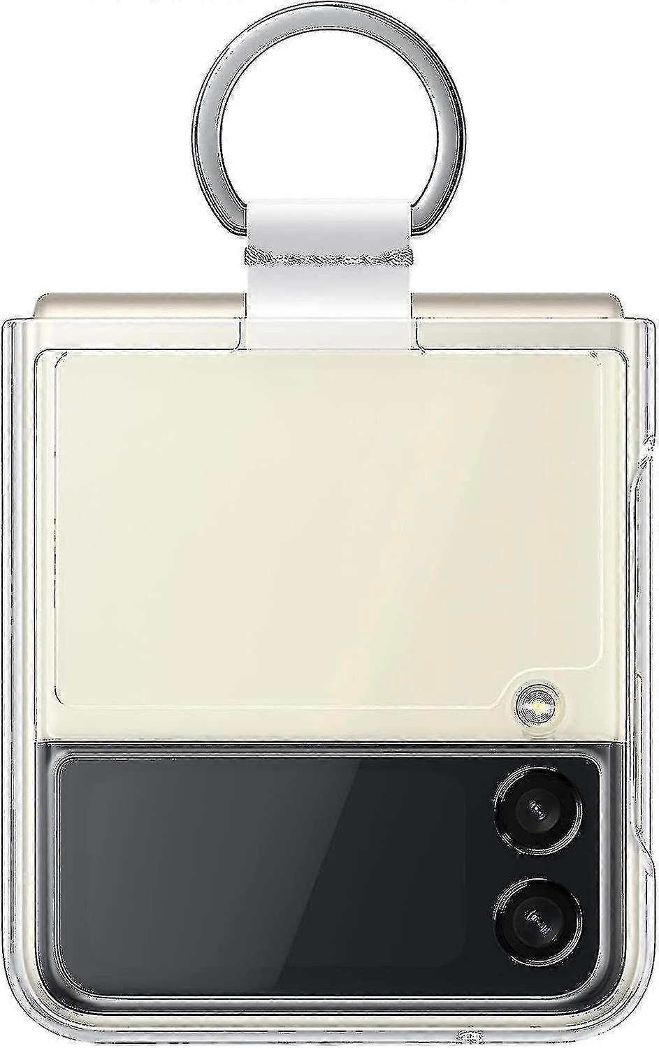 Clear Protective Case Compatible With Galaxy Z Flip 3 With Ring-transparent-MXBC