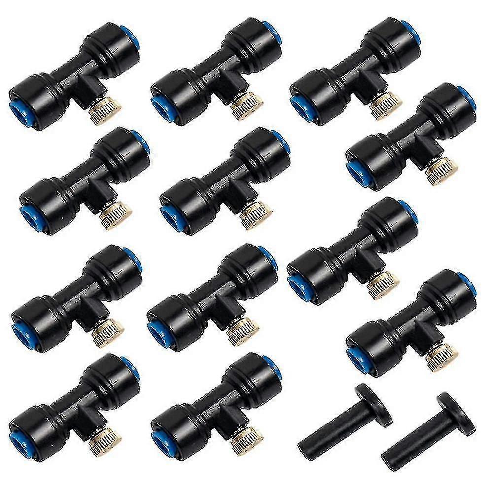 15 Pcs Misting Nozzles Slip Lock Thread Misting Nozzle With 2 Pcs Plugs Tw