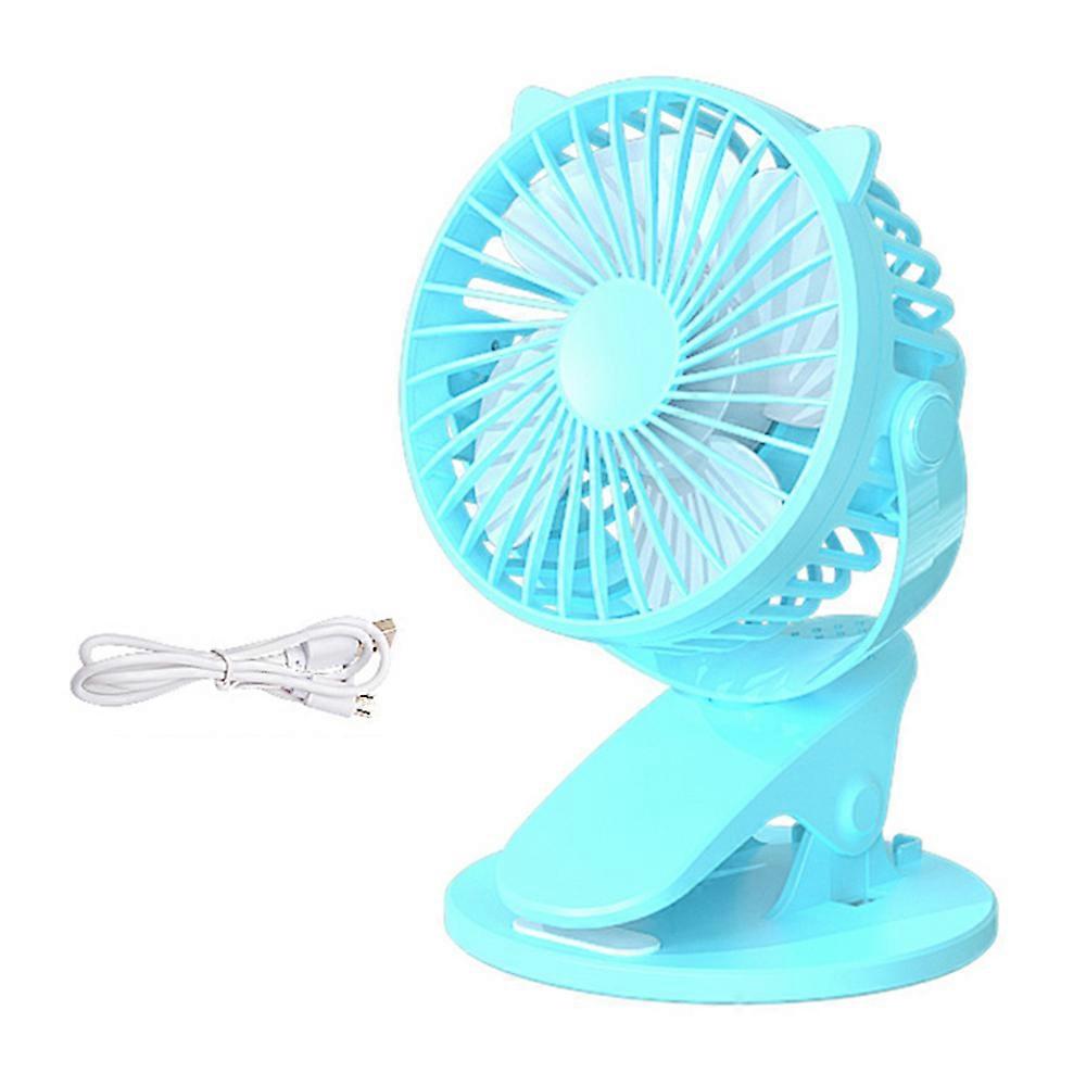 USB Desk Fan Portable Rechargeable Battery Operated Clip-on Table Fan