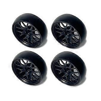 26.5mm Hard Metal Wheel Rim Dekk For 284131 K969 K979 K989 Mini-z 1 / 28 Rc Bildeler, svart