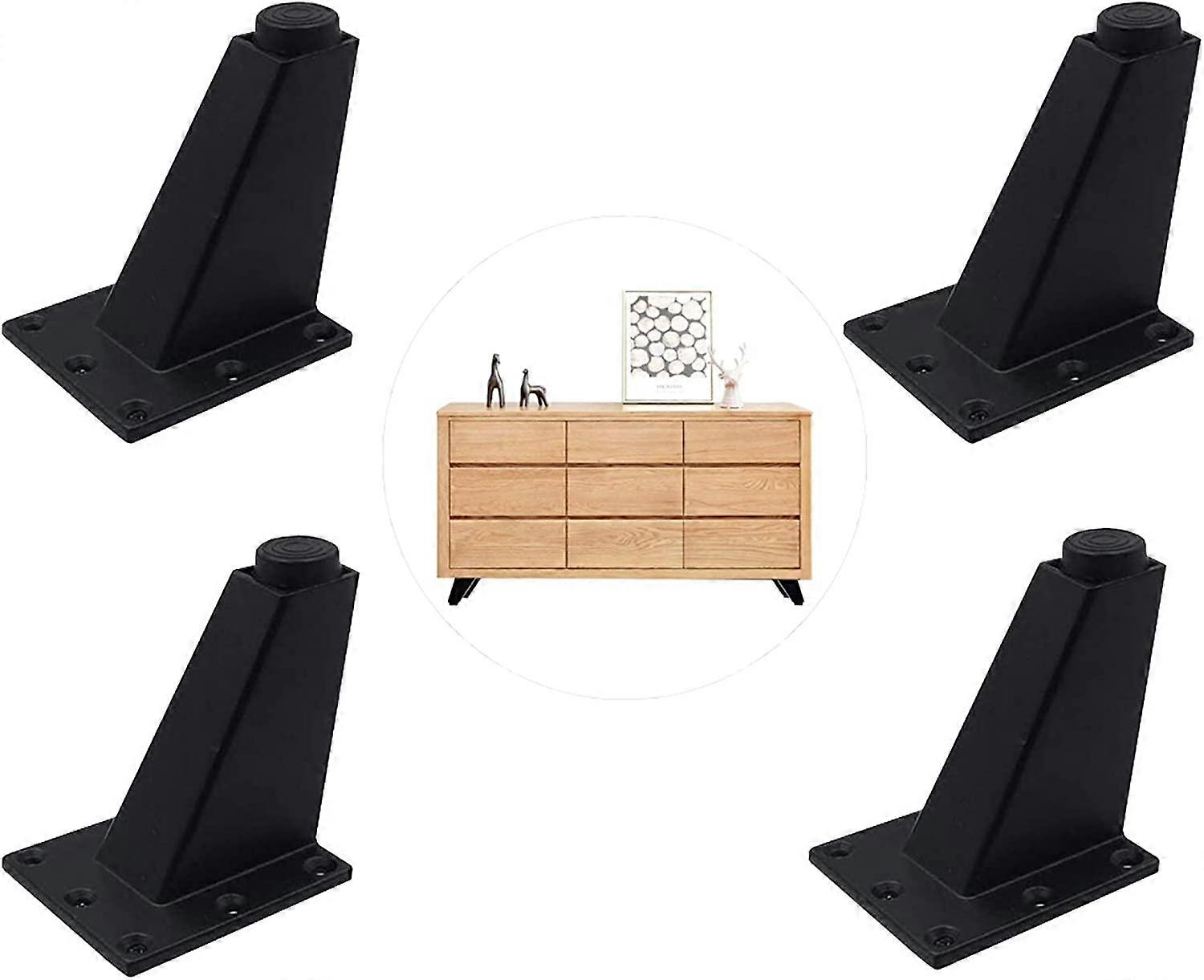 4 Stück verstellbare Füße, Möbelbeine, Küchenbeine, Arbeitsplatte, Aluminiumlegierung, TV-Schreibtisch, Tischbeine (4-D-W)