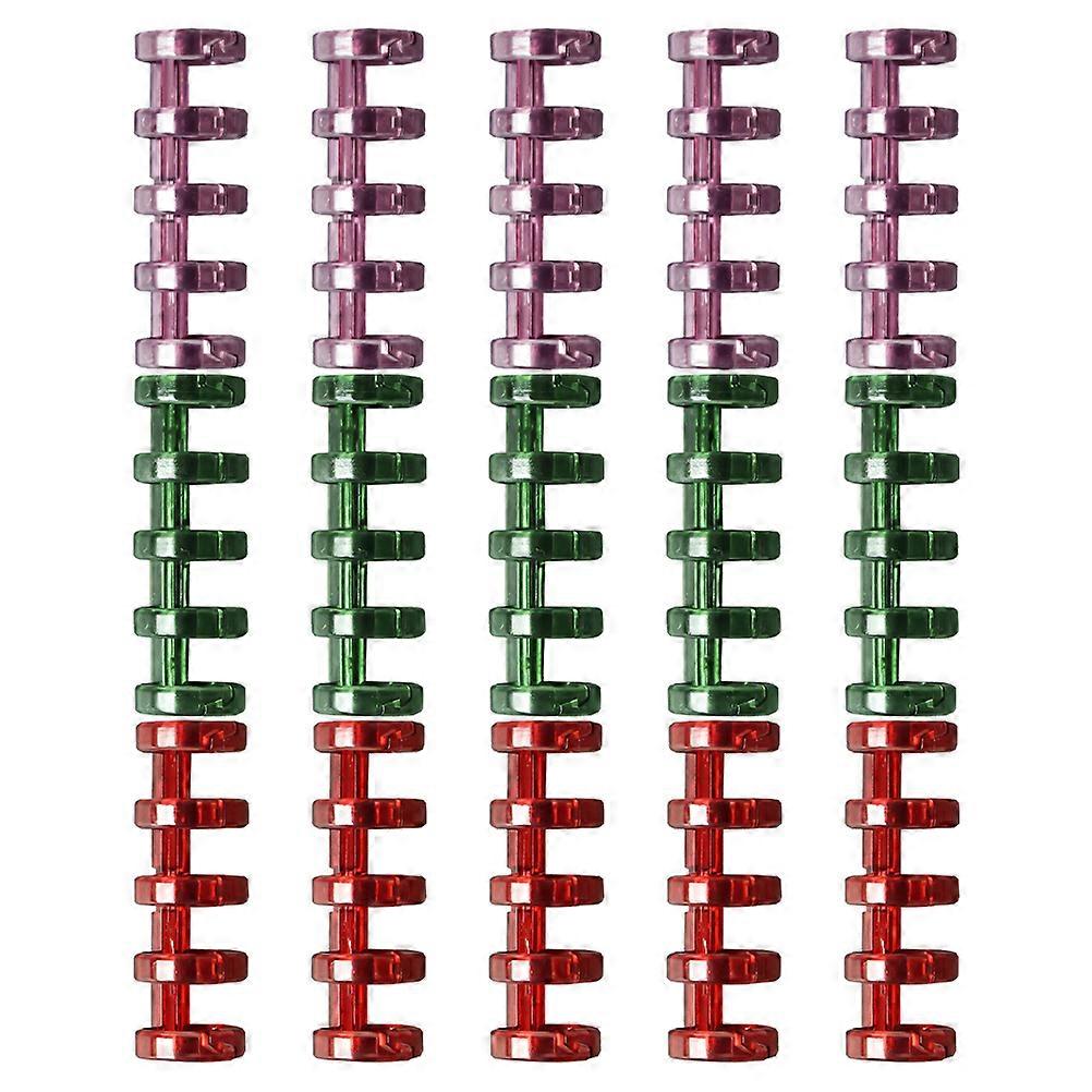 15pcs Loose Leaf Binders Scrapbooking Book Clips Five-hole Segmented Binders