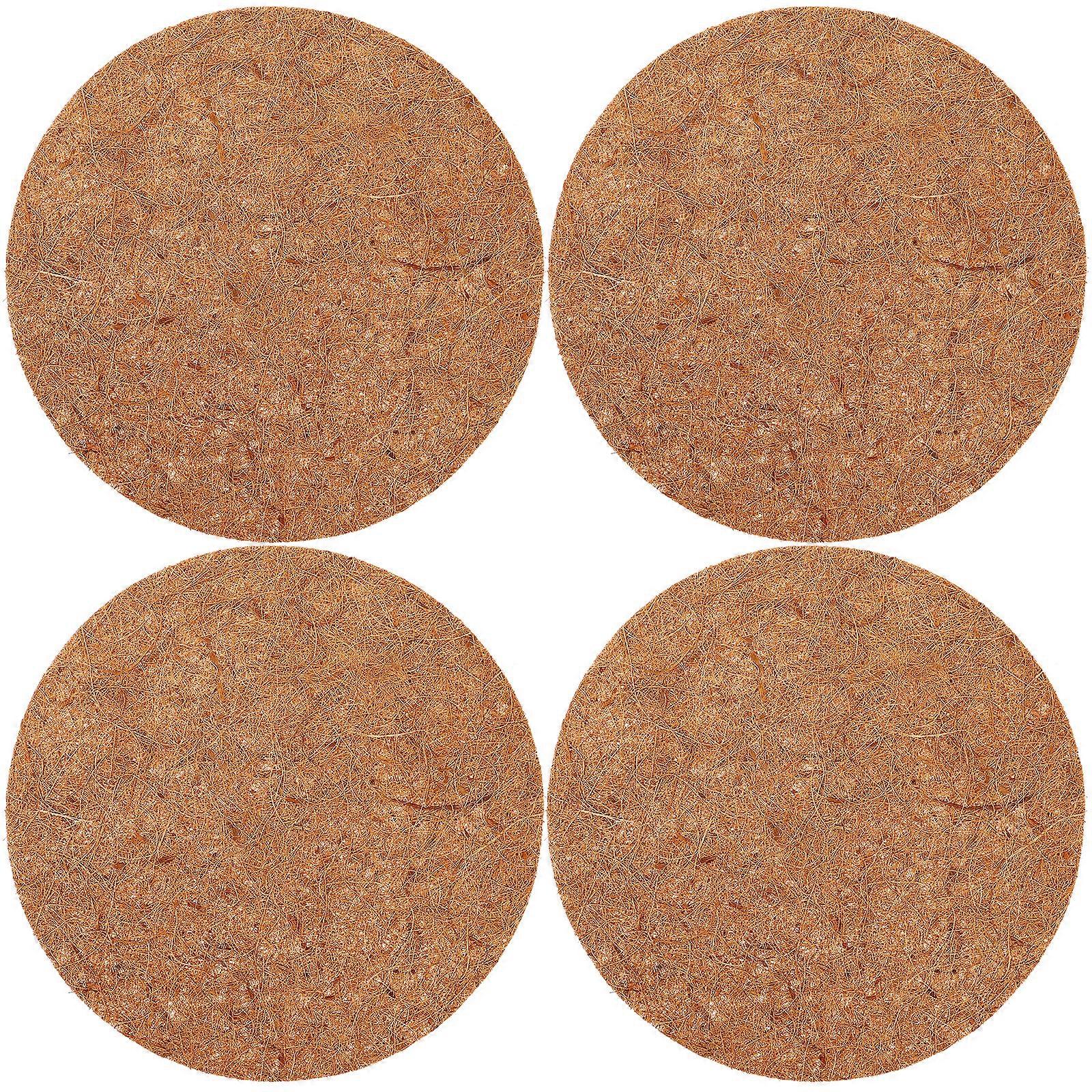 4Pcs Chicken Round Nesting Case Pads Natural Coconut Fiber Mat Nesting Cushions
