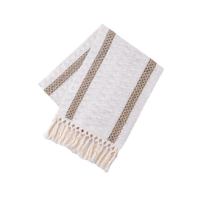 Table Runner Stylish Anti-scratch Flax Wedding Banquet Table Runner for Dining Room JIKAIX