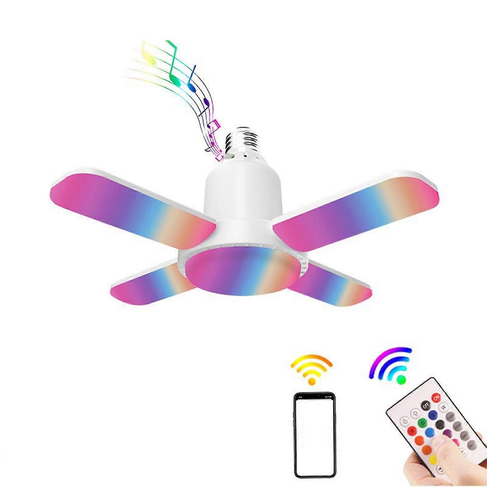 24w Mini Bt Projection Music Rgb Seven-colour Four-leaf Lamp High Quality